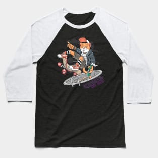 Cat skateboard pop punk Baseball T-Shirt